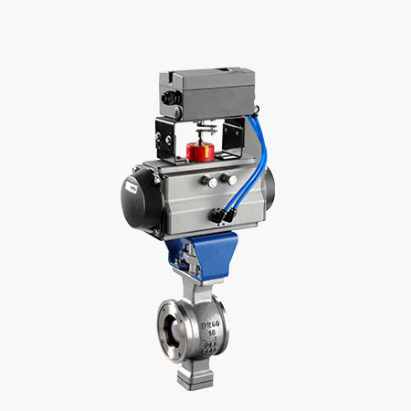 气动不锈钢V型球阀