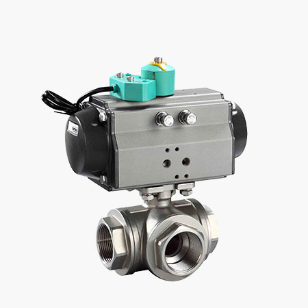 气动丝扣三通球阀