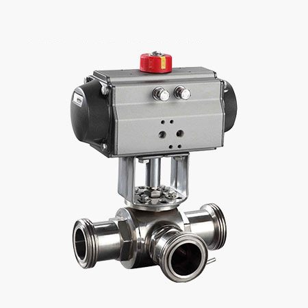 气动卫生级三通球阀