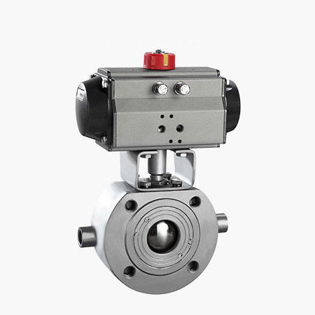 气动对夹式保温球阀