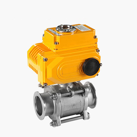 电动三片式快装球阀