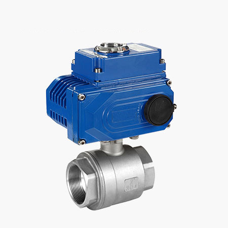 电动两片式丝扣球阀