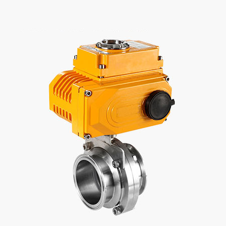 电动卫生级法兰蝶阀2